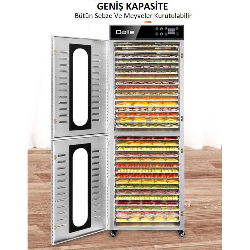 Paslanmaz Gıda ve Meyve Kurutma Makinesi 32 Tepsili